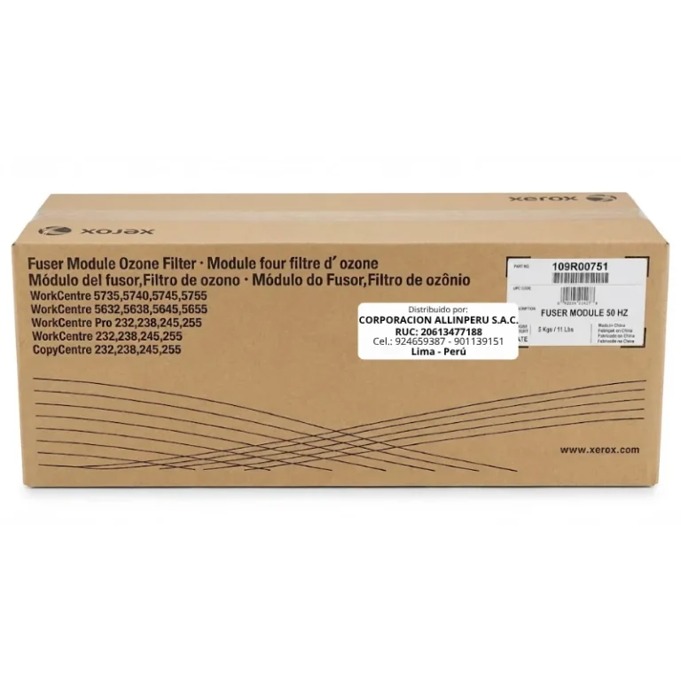 Foto de fusor Xerox 109R00751 negro vista frontal caja sellada