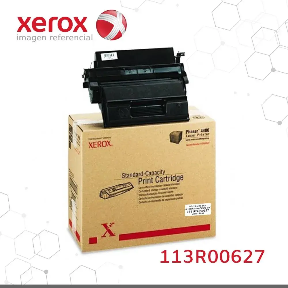 Toner Xerox 113R00627 Negro 10K Phaser 4400 Alta capacidad