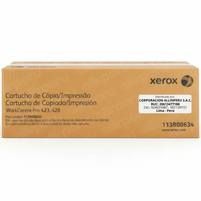 Tóner Xerox 113R00634 negro original sellado caja frontal