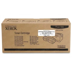 Tóner original Xerox 113R00668 negro para Phaser 5500 sobre fondo blanco