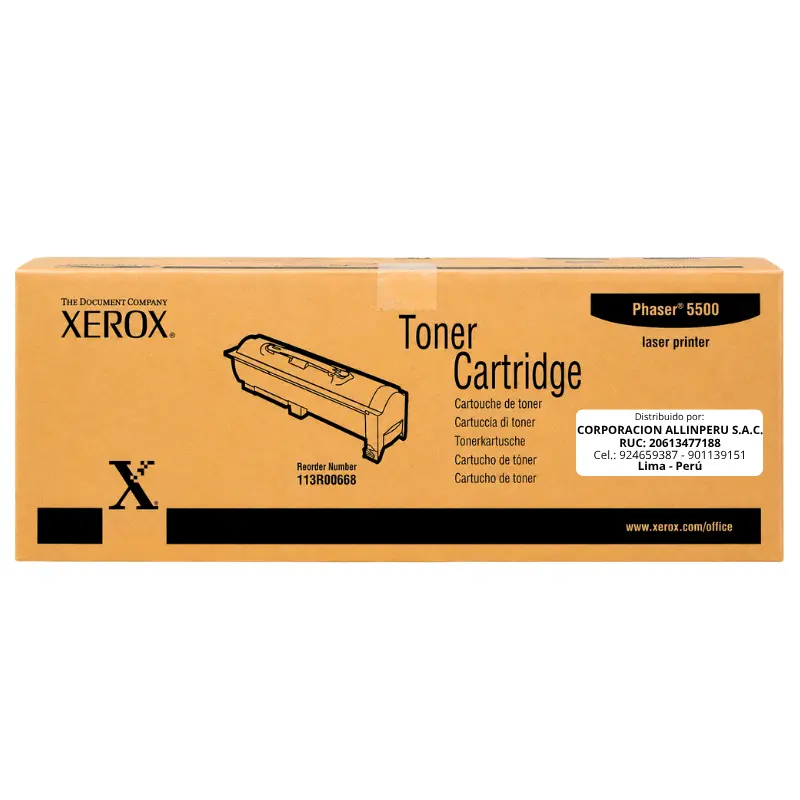 Toner Xerox 113R00668 negro original para Phaser 5500