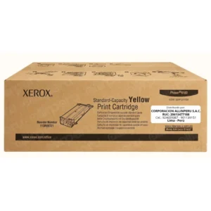 Foto de toner Xerox 113R00721 amarillo caja frontal Phaser 6180