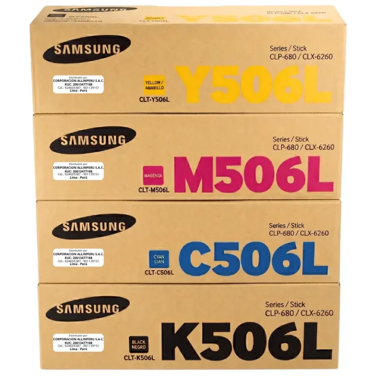 Tóneres Samsung CLT-506L color cian magenta amarillo compatibles CLP-680