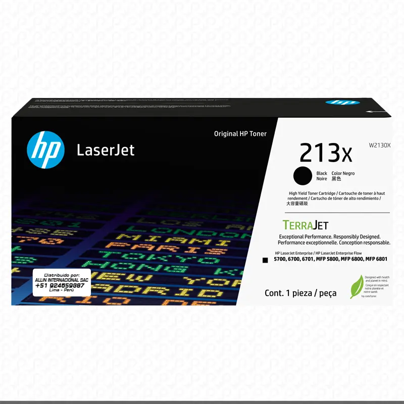 Toner HP 213X Negro W2130X Laserjet 5700 Toner HP 213X Negro W2130X Laserjet 5700