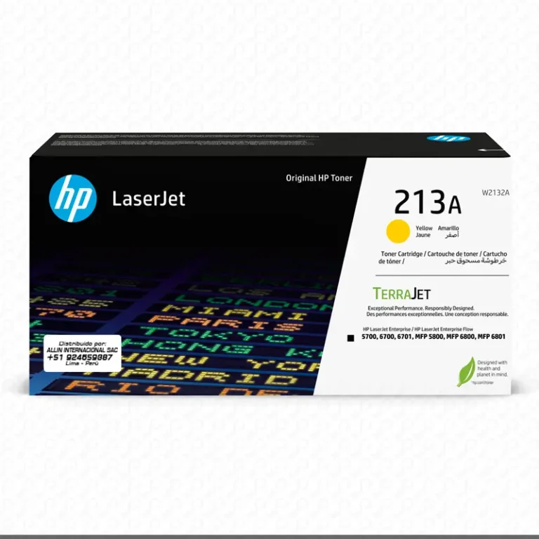 Toner HP 213A Amarillo W2132A para Laserjet 5700