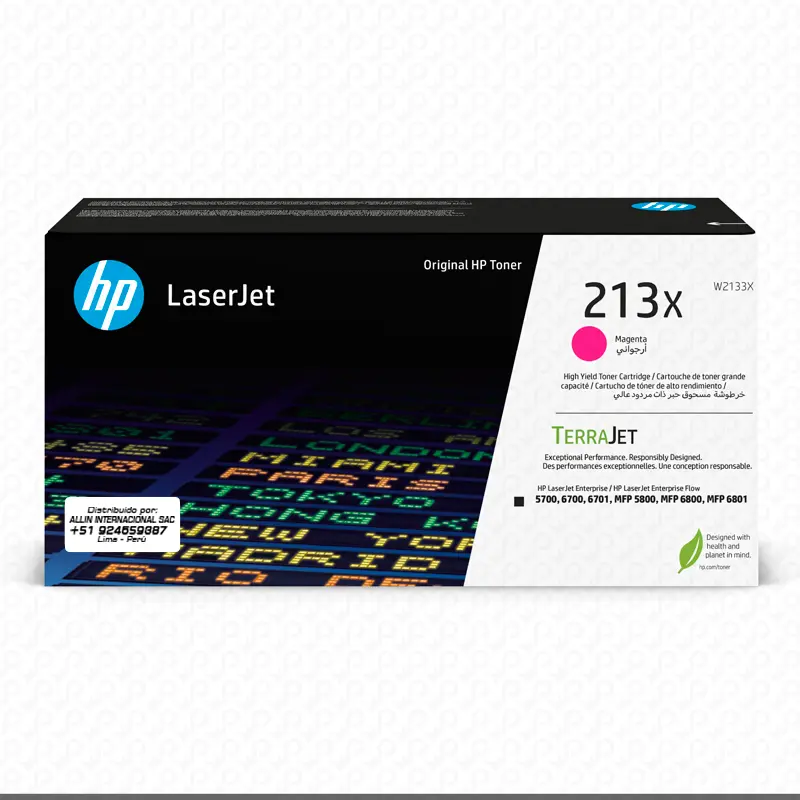 Toner HP 213X Magenta W2133X Laserjet 5700 Toner HP 213X Magenta W2133X Laserjet 5700