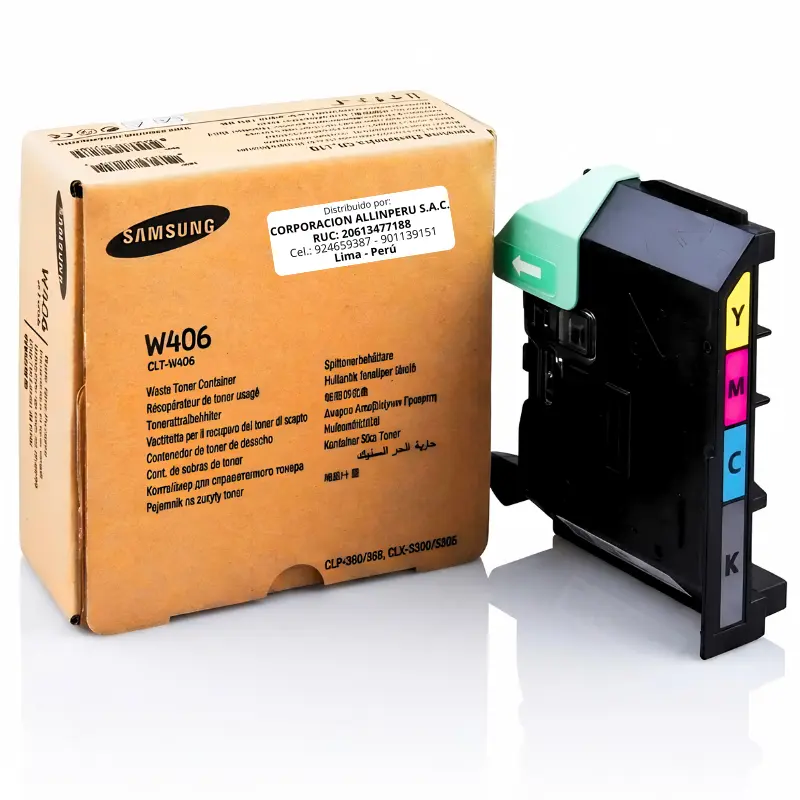 Waste toner Samsung CLT-W406 original SU426A vista frontal