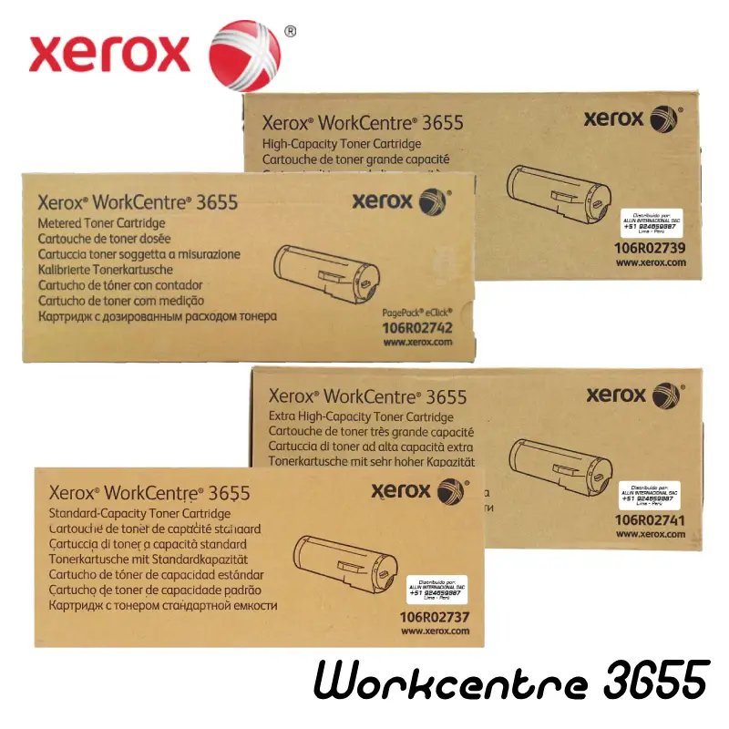 Pack de Toner Xerox Workcentre 3655
