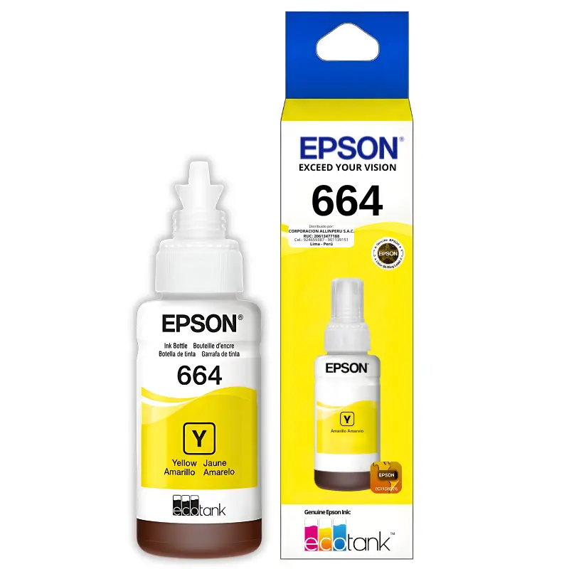 tinta epson 664 yellow Original tinta epson 664 yellow original nuevo sellado