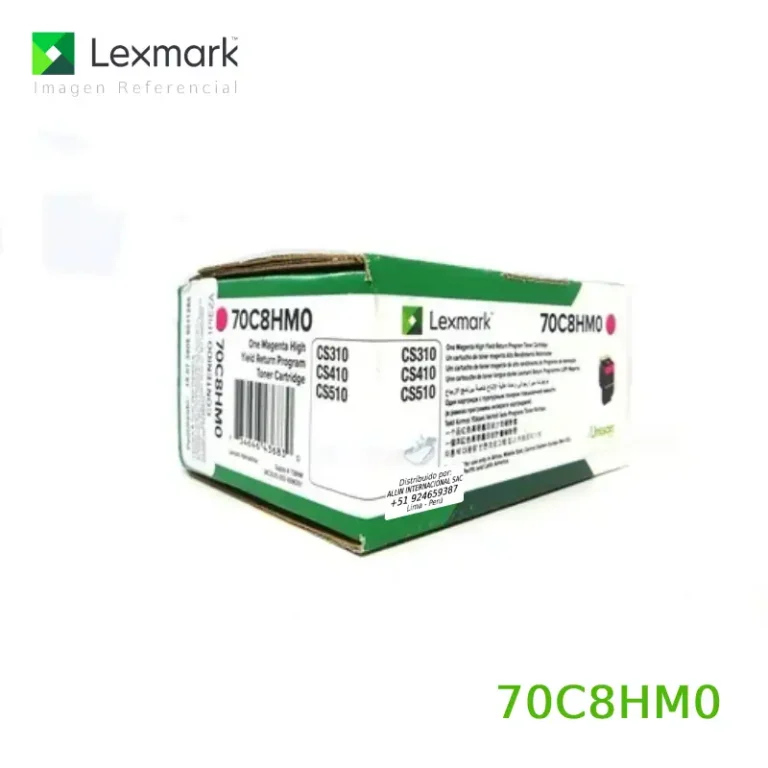 Toner Lexmark 70C8HM0 Magenta 3,000 páginas