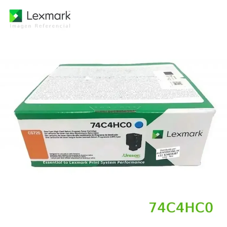 Toner Lexmark 74C4HC0 Cyan12,000 páginas