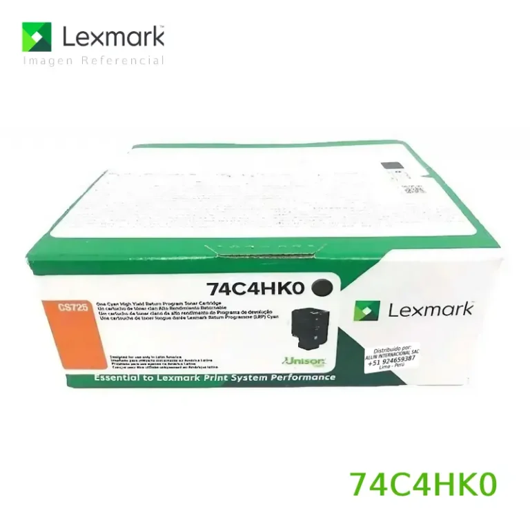 Toner Lexmark 74C4HK0 negro 20.000 Páginas