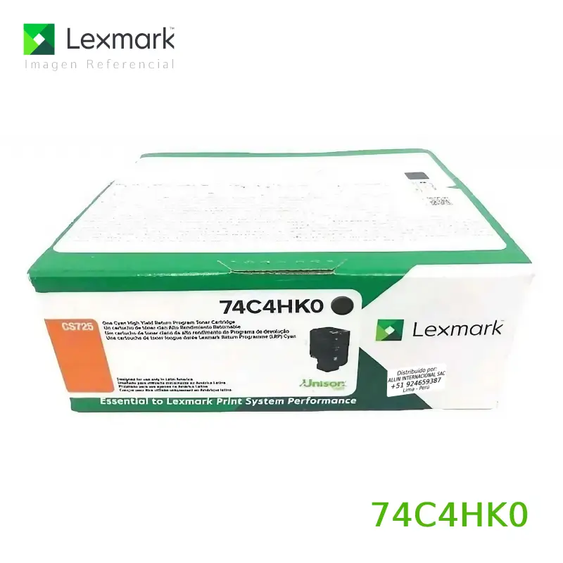 Toner Lexmark 74C4HK0 negro 20.000 Páginas