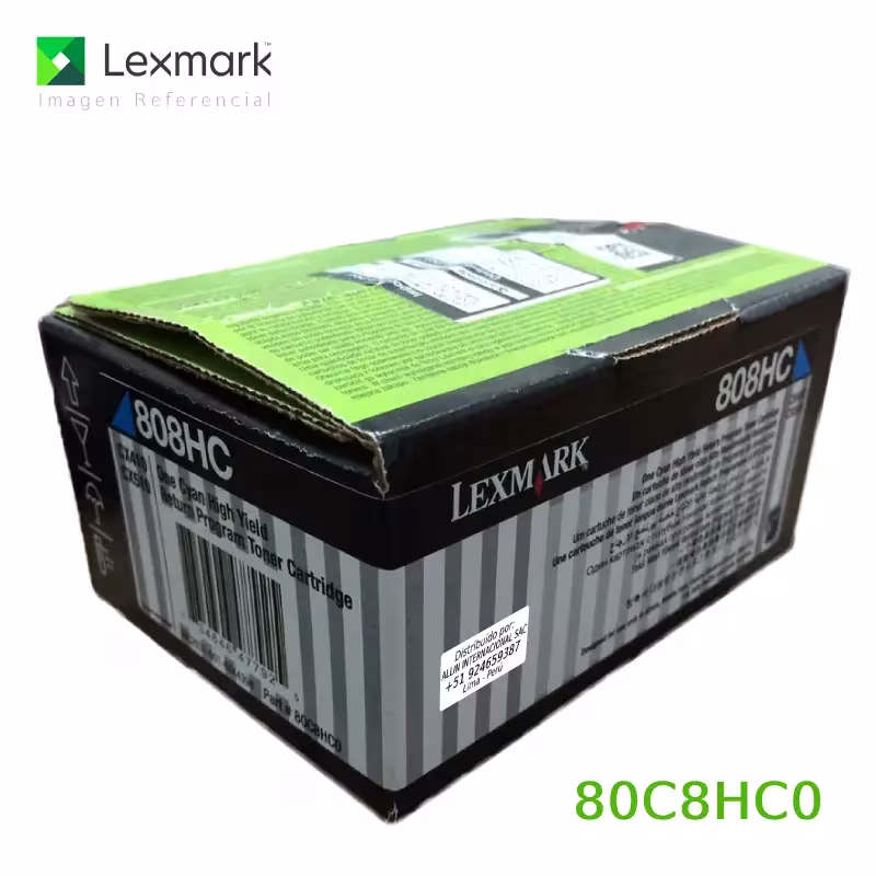 Toner Lexmark 80C8HC0 Cyan 3.000 Páginas Alto Rendimiento