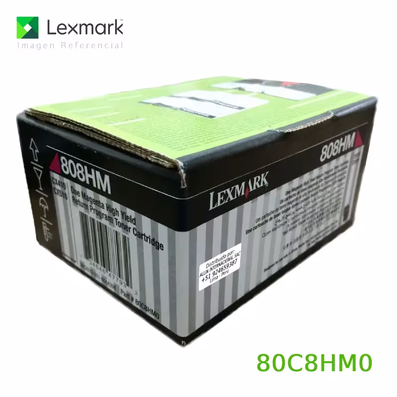 Toner Lexmark 80C8HM0 Magenta 3.000 Páginas Alto Rendimiento