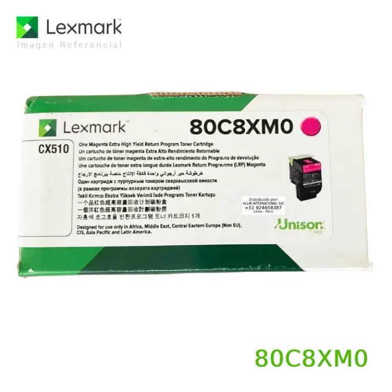Toner Lexmark 80C8XM0 Magenta 4,000 páginas