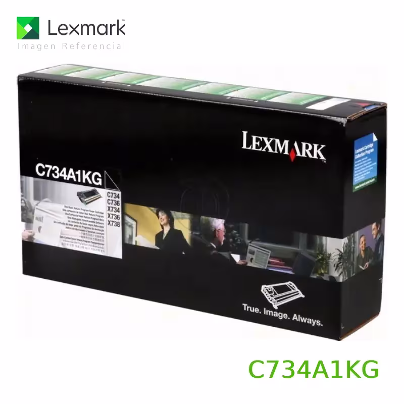 Toner Lexmark C734A1KG negro para C734, C736, X734, X736, X738