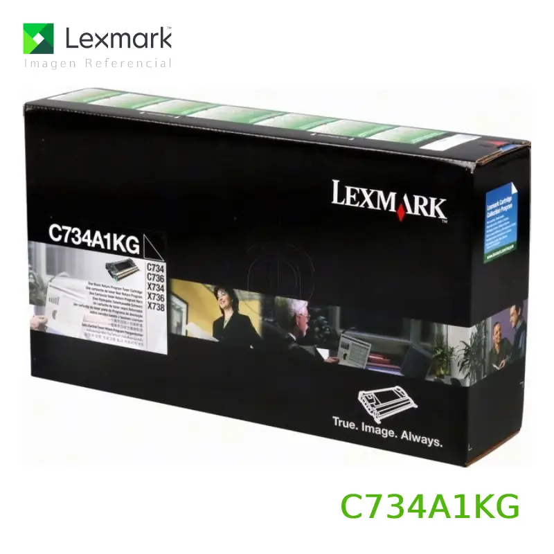 Toner Lexmark C734A1KG negro para C734, C736, X734, X736, X738
