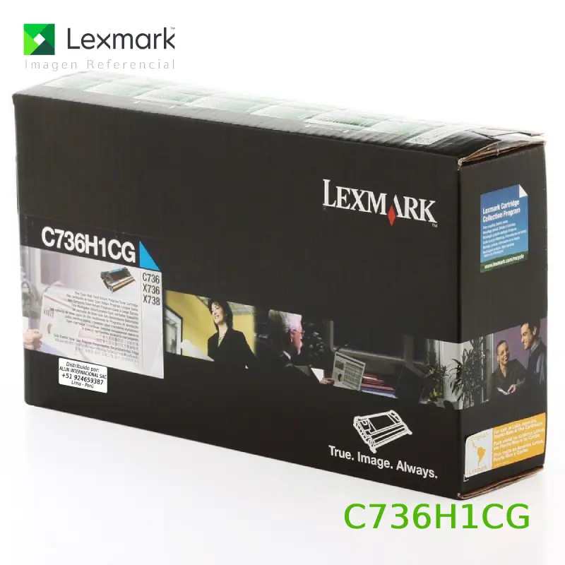 Toner Lexmark C736H1CG Cyan para C736, X738de, C736dn
