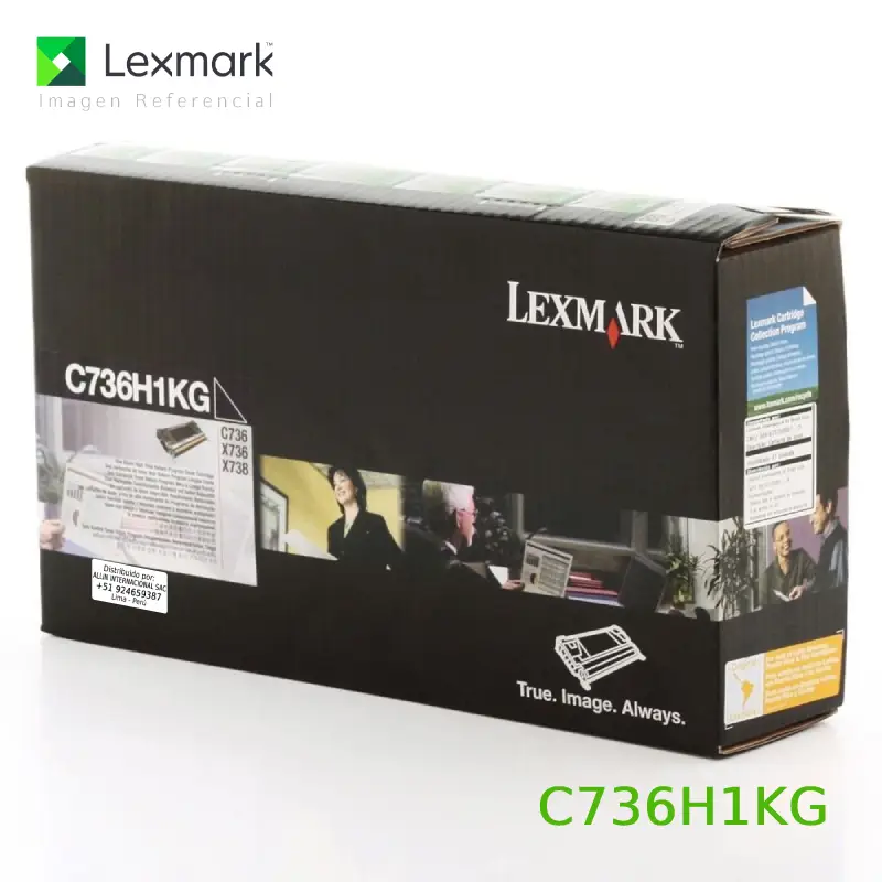 Toner Lexmark C736H1KG negro C736, X736, X738