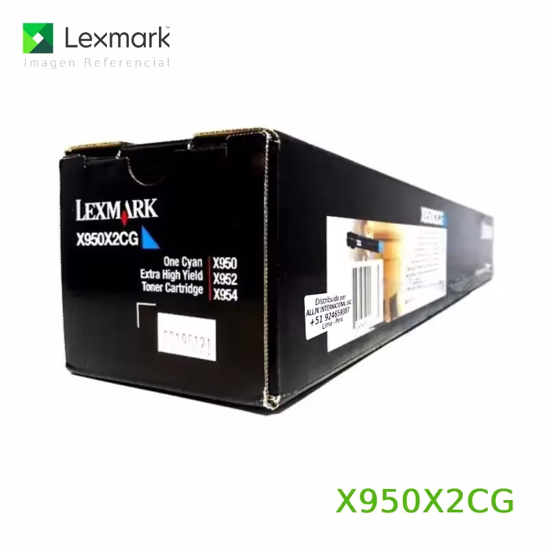 Toner Lexmark X950X2CG Cyan 22,000 Páginas