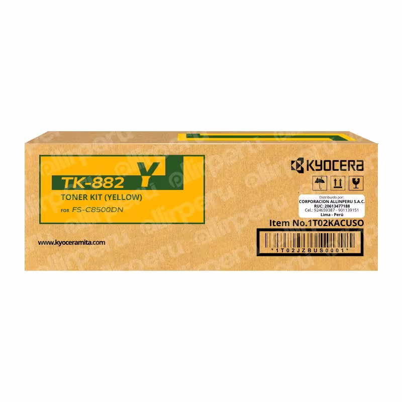 Toner Kyocera TK-882Y Yellow para ECOSYS FS-C8500DN Original
