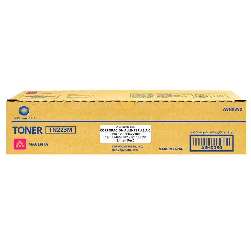 Toner Konica Minolta TN-223M Magenta A9H0390 para Bizhub C226
