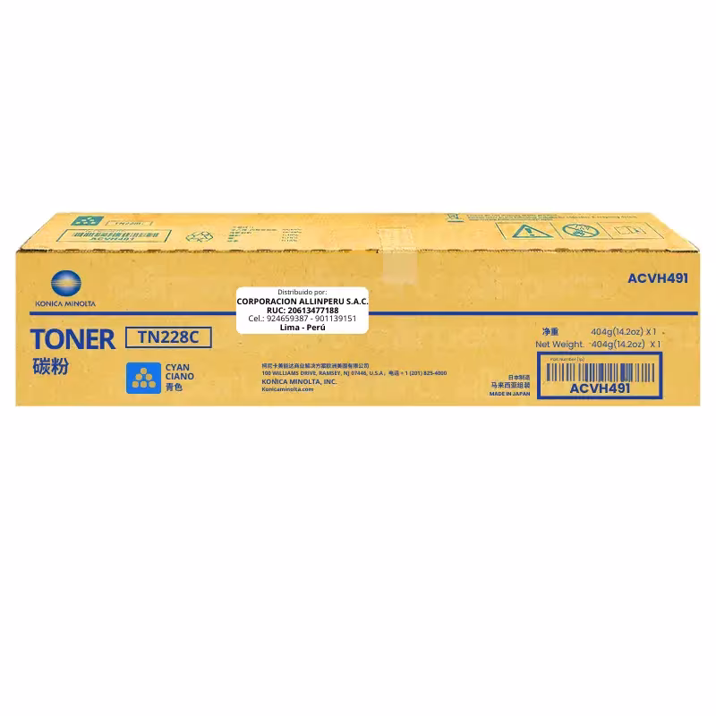 Toner Konica Minolta TN-228C Cyan para Bizhub C-266I