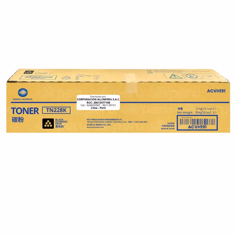 Toner Konica Minolta TN-228K Black para Bizhub C-266I, 286i