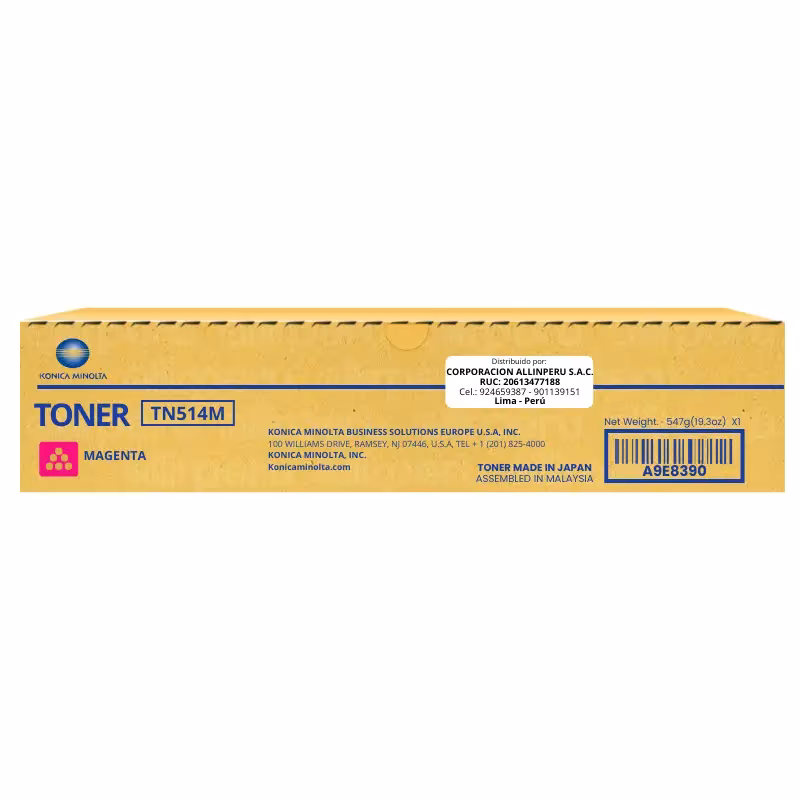 Toner Konica Minolta TN-514M magenta A9E8390 para Bizhub C-458