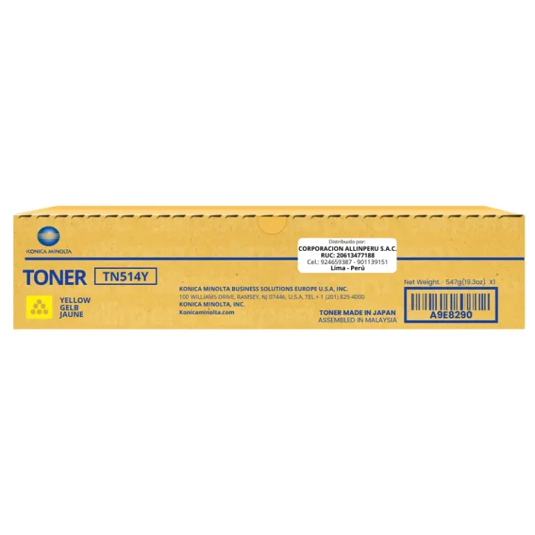 Toner Konica Minolta TN-514Y Yellow A9E8290 para Bizhub C-458