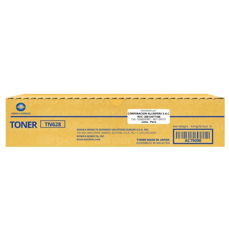 Toner Konica Minolta TN-628K Negro AC79090 para Bizhub 450i