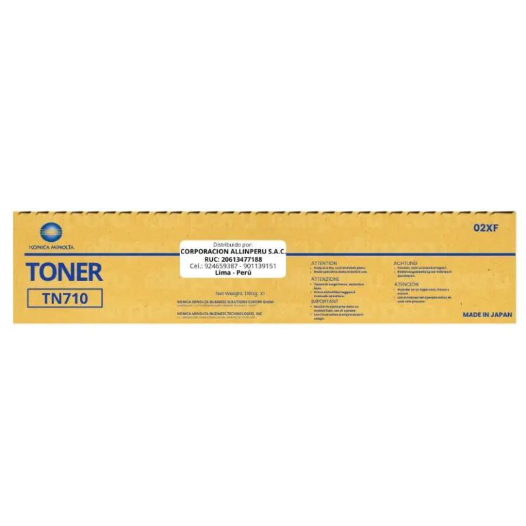 Toner Konica Minolta TN-710 Negro 02XF 55,000 Páginas