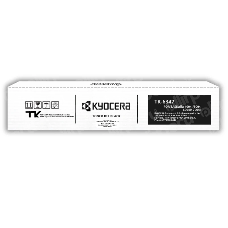 Toner Kyocera TK-6347 Negro para TASKalfa 4004i, 5004i, 6004i, 7004i Toner Kyocera TK-6347 Negro para TASKalfa 4004i, 5004i, 6004i, 7004i
