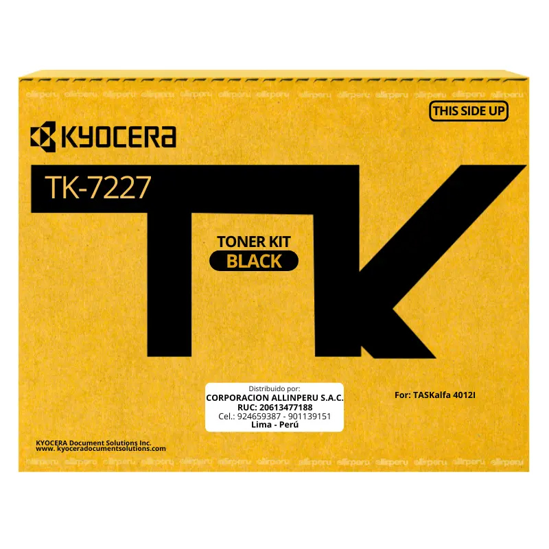 Toner Kyocera TK-7227 Negro para TASKalfa 4012i TK7227 Toner Kyocera TK-7227 Negro para TASKalfa 4012i TK7227