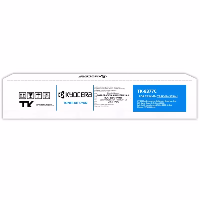 Toner Kyocera TK-8377C Cyan para TASKalfa 3554ci, CS‑3554ci TK8377C