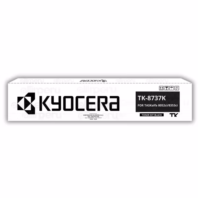 Toner Kyocera TK-8737K Negro para TASKalfa 7052ci, 8052ci