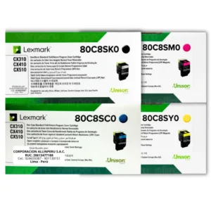 Kit Toner 80C8S Lexmark para CX410de, CX510dhe, CX510de, CX310dn