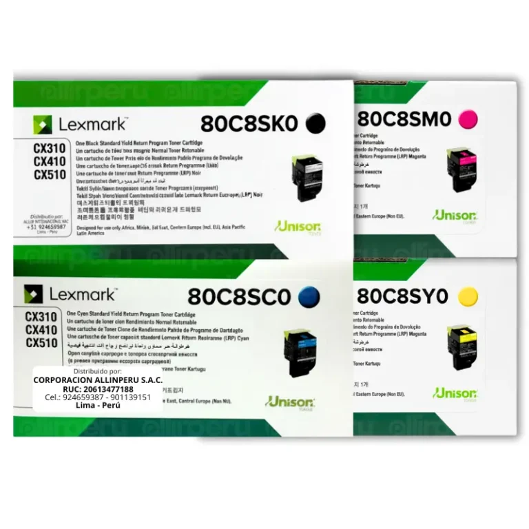 Kit Toner 80C8S Lexmark para CX410de, CX510dhe, CX510de, CX310dn