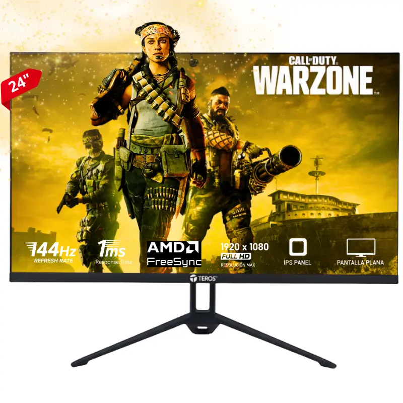Monitor plano Teros TE-2417S 23.8" FHD IPS 144Hz 1ms HDMI, DP, AUDIO OUT