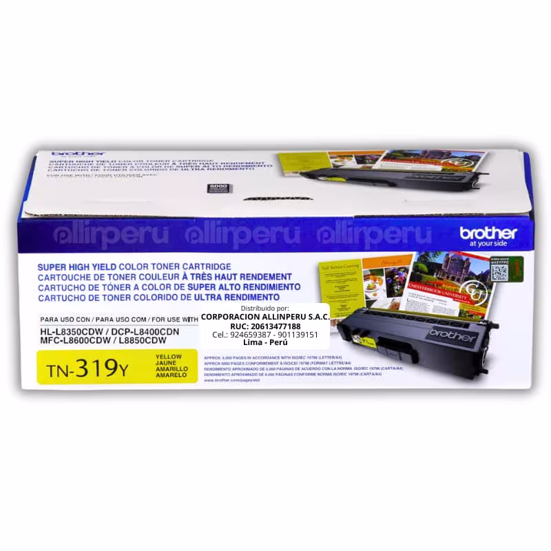 Toner Brother TN-319Y Yellow 6.000 páginas Original Toner Brother TN-319Y Yellow 6.000 páginas Original