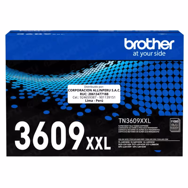 Toner Brother TN-3609XXL Negro 11,000 Paginas Toner Brother TN-3609XXL Negro 11,000 Paginas