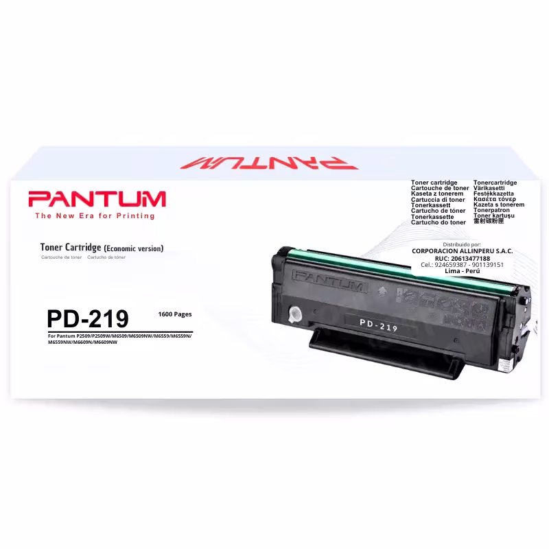 Toner Pantum PD-219 Compatible P2509 M6559 M6609 M6509 Negro
