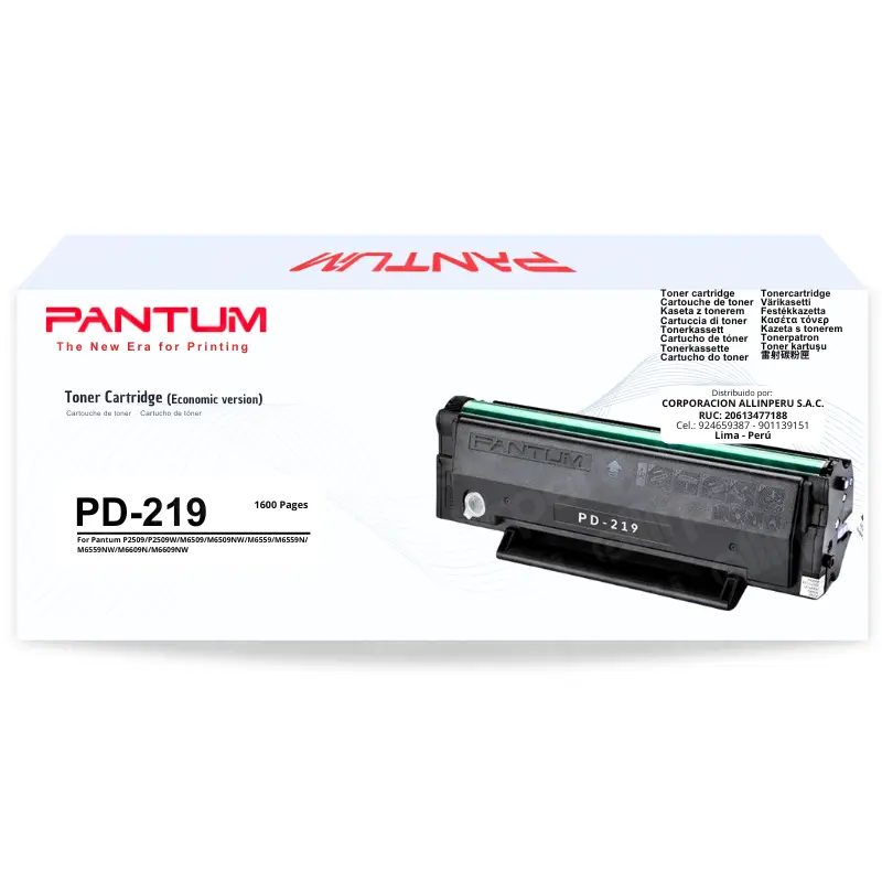Toner Pantum PD-219 Compatible P2509 M6559 M6609 M6509 Negro