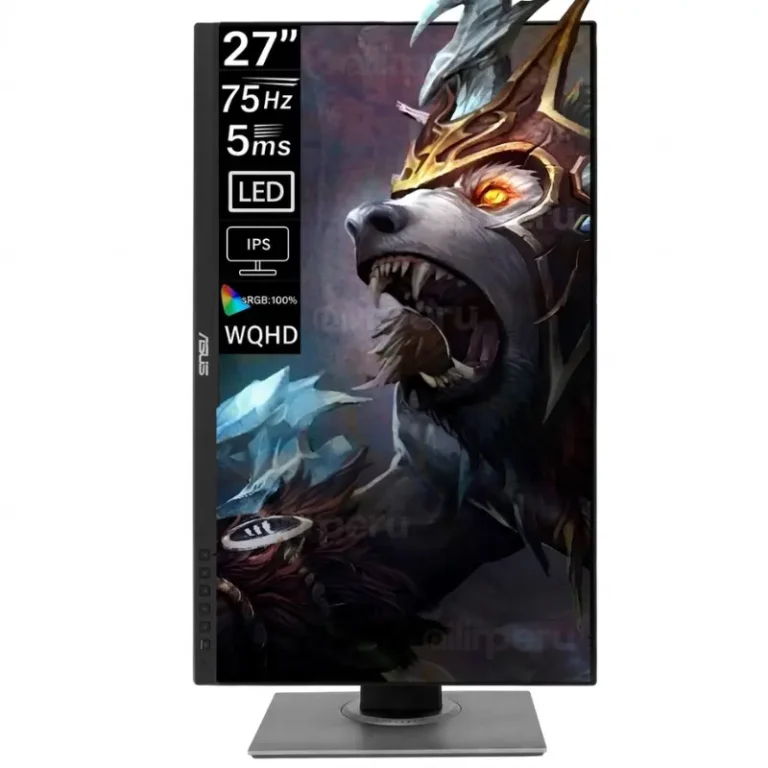 Monitor ASUS ProArt PA278QV vista lateral perfil delgado