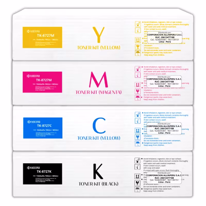 Kit de Toner Kyocera TK-8727 para TaskAlfa 8052Ci Original TK8727