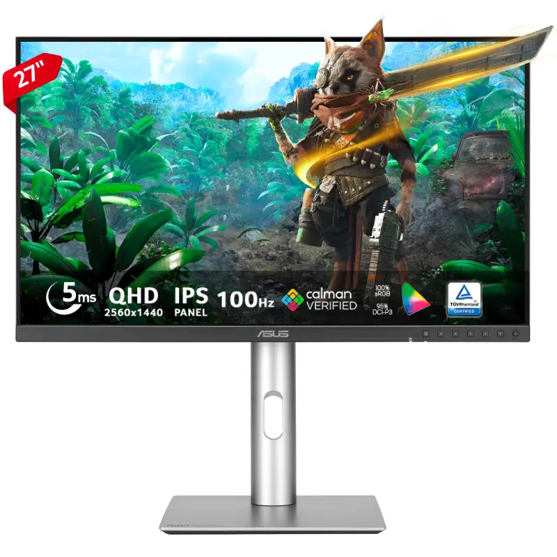 Monitor profesional ASUS PA278CFRV 27" ProArt Display, IPS, QHD, 100Hz, 5ms