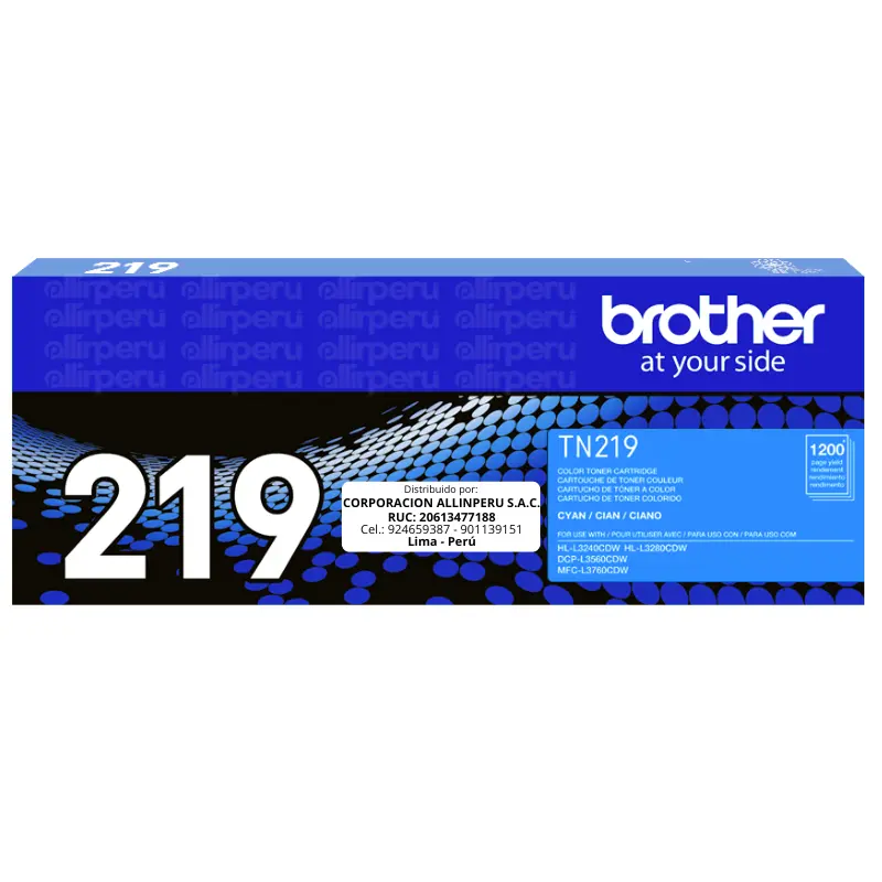 Toner Brother TN-219C Cian 1.200 Páginas Original