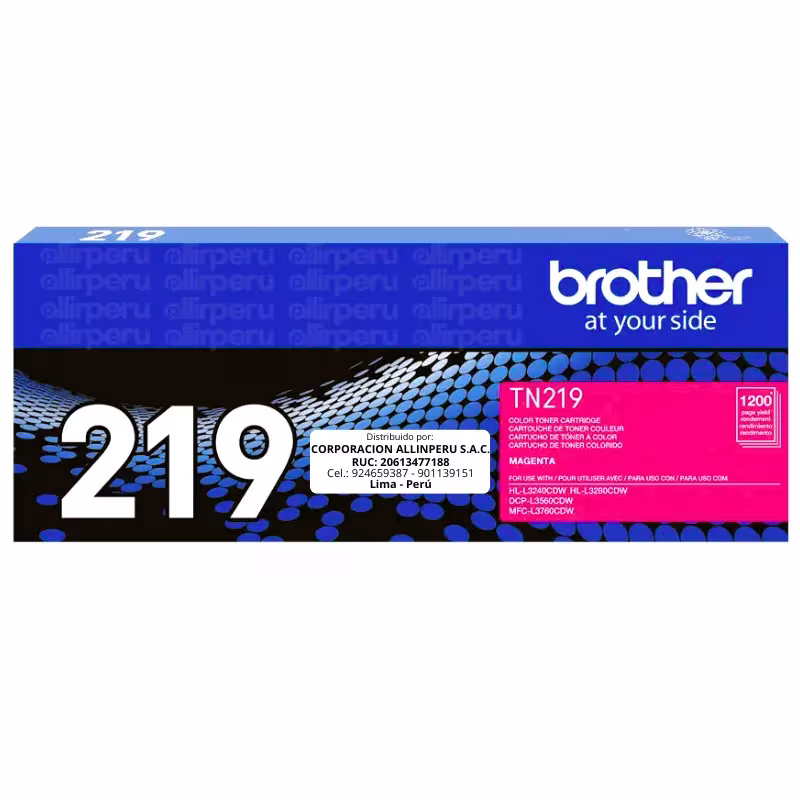 Toner Brother TN-219M Magenta 1.200 Páginas Original