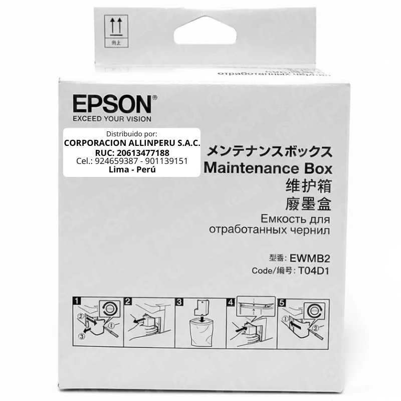 Caja De Mantenimiento Epson T04D100-EWMB2 para EcoTank L6270 L14150 ET-M2170 M3170 WF-2860